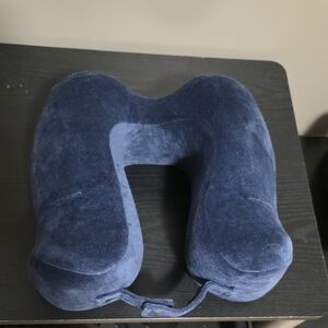 Memory Foam Blue Neck Travel Pillow